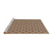 Sideview of Machine Washable Transitional Sienna Brown Rug, wshpat606brn