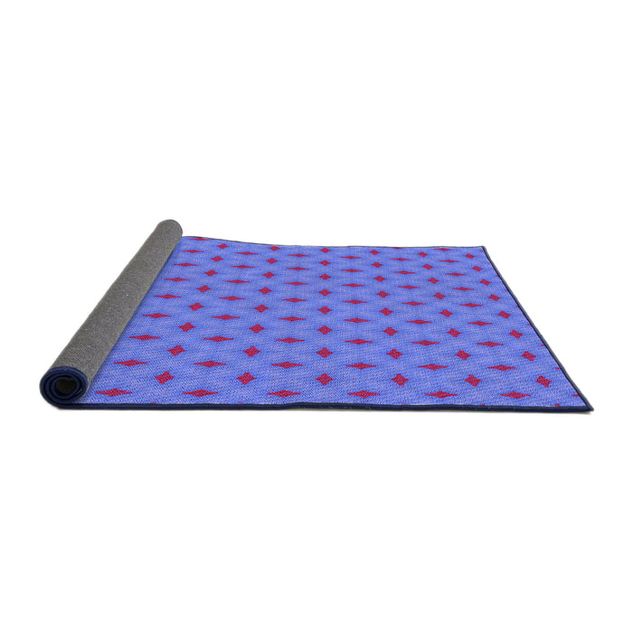 Thickness of Patterned Sky Blue Rug, pat606pur