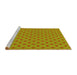 Sideview of Machine Washable Transitional Golden Brown Yellow Rug, wshpat606yw