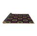 Thickness of Patterned Purple Lily Purple Rug, pat607brn