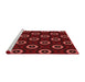 Sideview of Machine Washable Transitional Crimson Red Rug, wshpat607rd