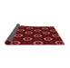 Thickness of Patterned Crimson Red Rug, pat607rd