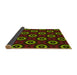 Thickness of Patterned Olive Green Rug, pat607yw