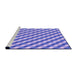 Sideview of Machine Washable Transitional Blue Rug, wshpat608pur