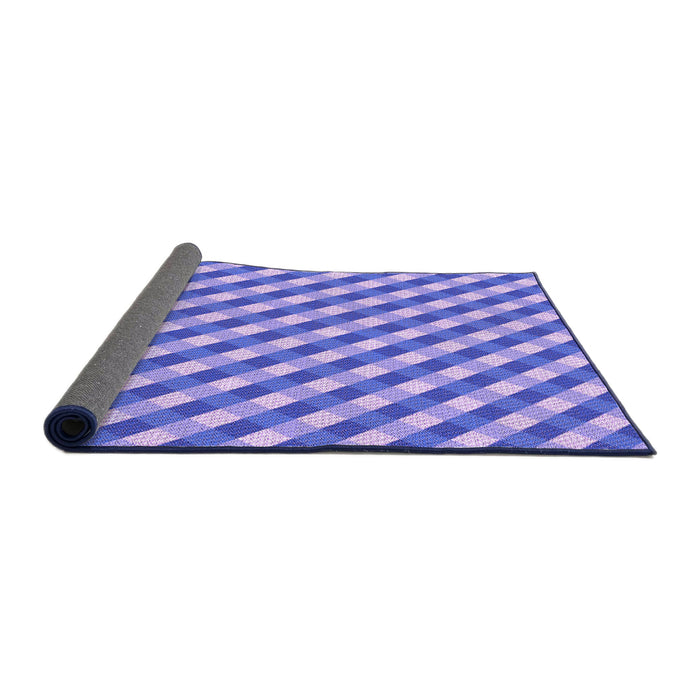 Thickness of Patterned Blue Rug, pat608pur