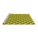 Sideview of Machine Washable Transitional Dark Yellow Green Rug, wshpat608yw