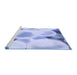 Sideview of Machine Washable Transitional Periwinkle Purple Rug, wshpat609blu