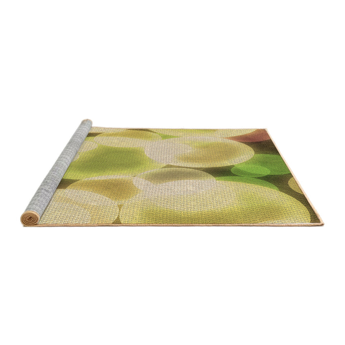 Sideview of Machine Washable Transitional Dark Golden Brown Rug, wshpat609brn
