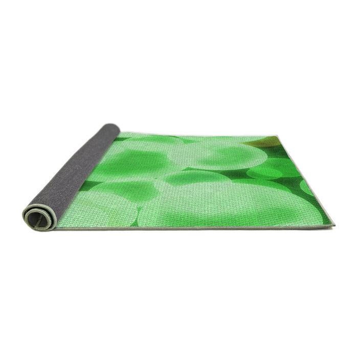 Thickness of Patterned Green Rug, pat609grn