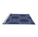 Machine Washable Transitional Royal Blue Rug in a Bedroom, wshpat61blu