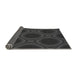 Thickness of Patterned Charcoal Black Rug, pat61gry