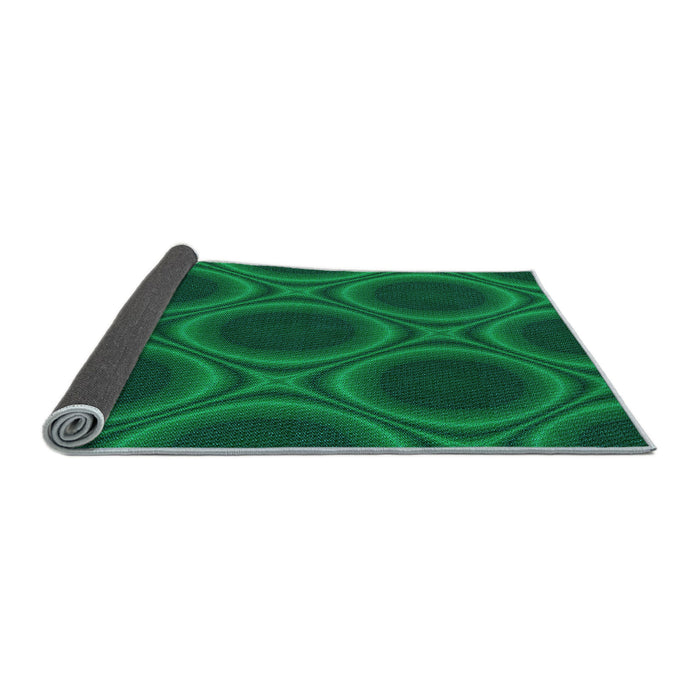 Patterned Deep Emerald Green Rug, pat61lblu