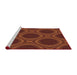 Machine Washable Transitional Red Rug in a Bedroom, wshpat61rd