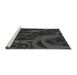 Sideview of Machine Washable Transitional Charcoal Black Rug, wshpat610gry