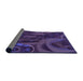 Thickness of Patterned Purple Violet Purple Rug, pat610pur