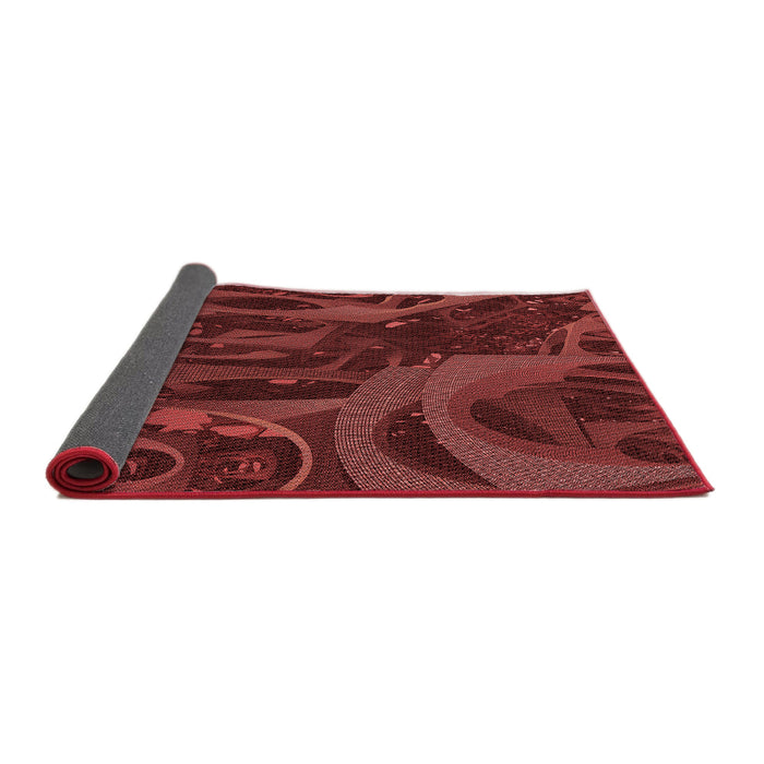 Thickness of Patterned Red Rug, pat610rd