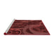 Sideview of Machine Washable Transitional Red Rug, wshpat610rd