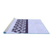 Sideview of Machine Washable Transitional Lavender Blue Rug, wshpat611blu