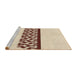 Sideview of Machine Washable Transitional Moccasin Beige Rug, wshpat611brn