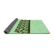 Thickness of Patterned Green Rug, pat611grn