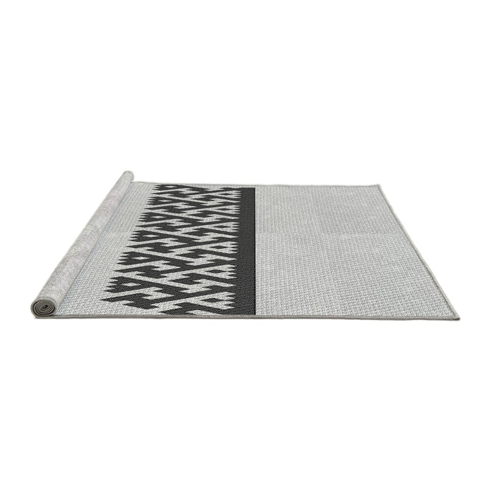 Sideview of Machine Washable Transitional Platinum Gray Rug, wshpat611gry