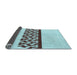 Thickness of Patterned Cadet Blue Green Rug, pat611lblu
