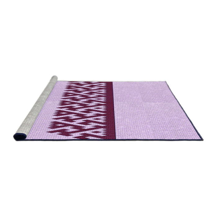 Sideview of Machine Washable Transitional Medium Orchid Purple Rug, wshpat611pur