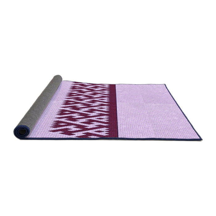 Thickness of Patterned Medium Orchid Purple Rug, pat611pur