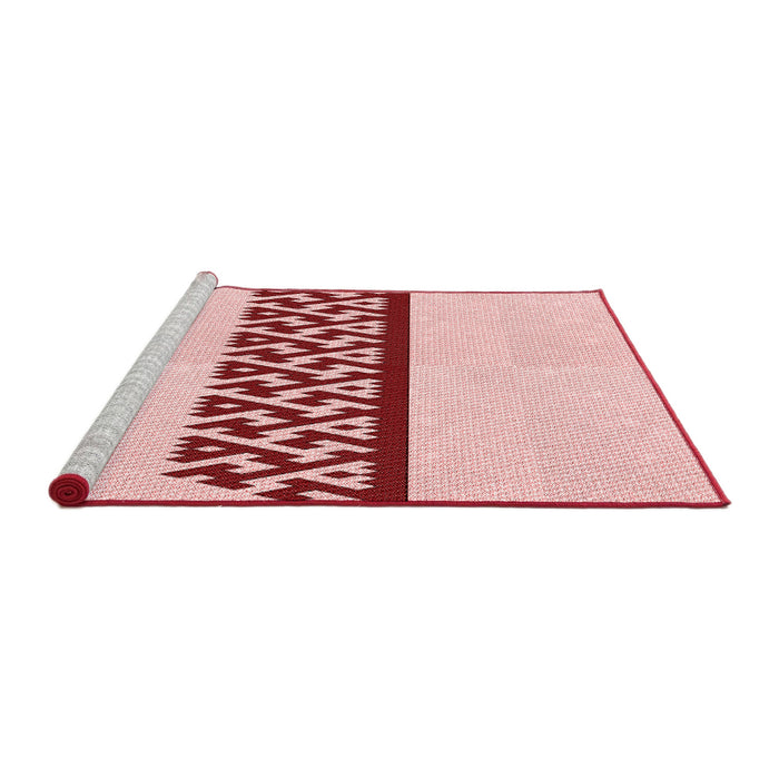 Sideview of Machine Washable Transitional Pink Rug, wshpat611rd