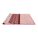 Sideview of Machine Washable Transitional Pink Rug, wshpat611rd