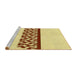 Sideview of Machine Washable Transitional Sun Yellow Rug, wshpat611yw