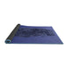 Thickness of Patterned Denim Dark Blue Rug, pat612blu