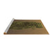 Sideview of Machine Washable Transitional Light Brown Rug, wshpat612brn