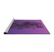 Sideview of Machine Washable Transitional Bright Purple Rug, wshpat612pur