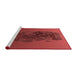 Sideview of Machine Washable Transitional Tomato Red Rug, wshpat612rd