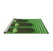 Sideview of Machine Washable Transitional Dark Forest Green Rug, wshpat613grn