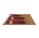 Sideview of Machine Washable Transitional Orange Rug, wshpat613org