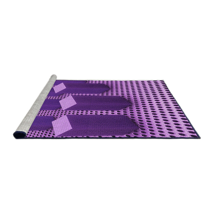 Sideview of Machine Washable Transitional Purple Rug, wshpat613pur