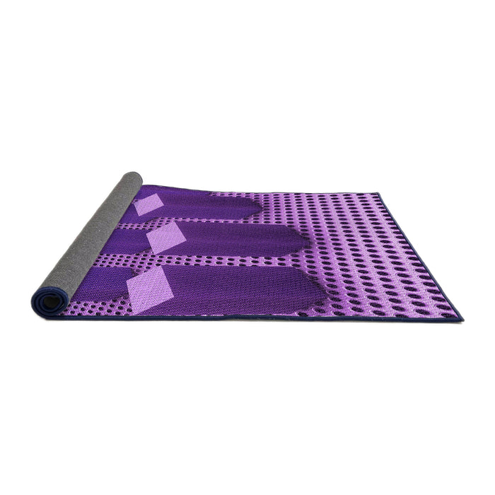 Thickness of Patterned Purple Rug, pat613pur