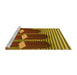 Sideview of Machine Washable Transitional Saffron Red Rug, wshpat613yw