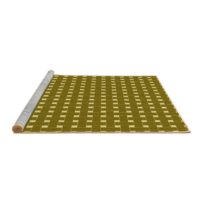 Sideview of Machine Washable Transitional Dark Bronze Brown Rug, wshpat615yw