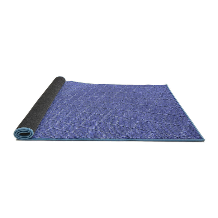 Thickness of Patterned Sky Blue Rug, pat617blu