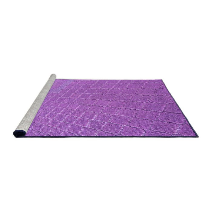 Sideview of Machine Washable Transitional Purple Rug, wshpat617pur