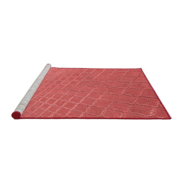 Sideview of Machine Washable Transitional Red Rug, wshpat617rd