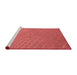 Sideview of Machine Washable Transitional Red Rug, wshpat617rd