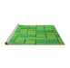 Sideview of Machine Washable Transitional Emerald Green Rug, wshpat618grn