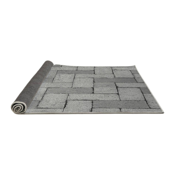 Thickness of Patterned Cloud Gray Rug, pat618gry