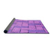 Thickness of Patterned Violet Purple Rug, pat618pur