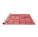 Sideview of Machine Washable Transitional Ruby Red Rug, wshpat618rd