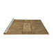 Sideview of Machine Washable Transitional Light Brown Rug, wshpat619brn